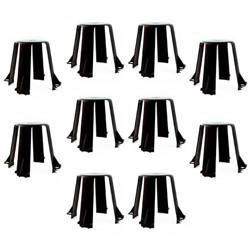Dalmari Lot de 10 entretoises pour spots LED halogènes encastrables, protection contre la chaleur pour spots encastrables, noir, 62-90 mm