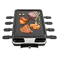 Double-deck Electric BBQ Grill, 1300W Temperature Adjustable Portable Electric Baking Pan with 8 Small Baking Trays, 1 Spatula and U-Shaped Heater for Fring meat, Pancake, Fring Egg