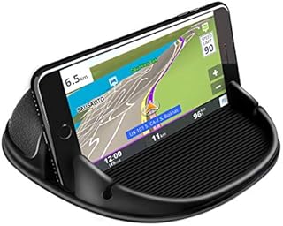 Cinati Car Phone Holder, Car Phone Mount Silicone Car Pad Mat for Various Dashboards, Slip Free Desk Phone Stand Compatible with iPhone, Samsung, Android Smartphones, GPS Devices and More, Black