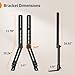 Perlegear Soundbar Mount with Adjustable Height, Sound bar Mount up to 15 lbs, Soundbar Mount Under or Above TV, Soundbar tv Mount Bracket with Detachable Long Extension Plates PGSM04B