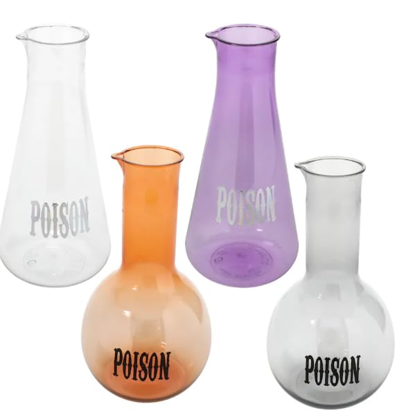 AJS-ハロウィン プラスチックポイズンビーカー、16オンス - 4個セット - パーティーや装飾に最適