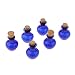 yotijar 6 Stück Mini Cork Stopper Glasflaschen Fläschchen Transparente Gläser - Blau