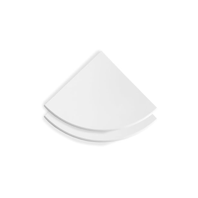 Marble Object Premium White Corner Shelf 9 Polished Shower Shampoo Holder White Stone Bathroom Caddy 2