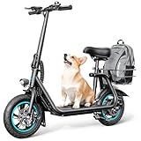 AWWSCOOTER C1 Electric Scooter with Seat for Adults, 450W Motor, 20-Mile Range,...