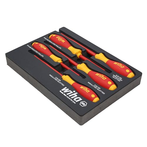 Image of Wiha 32081 Insulated Screwdriver Tray Set, 5-Piece Professional Tool Kit