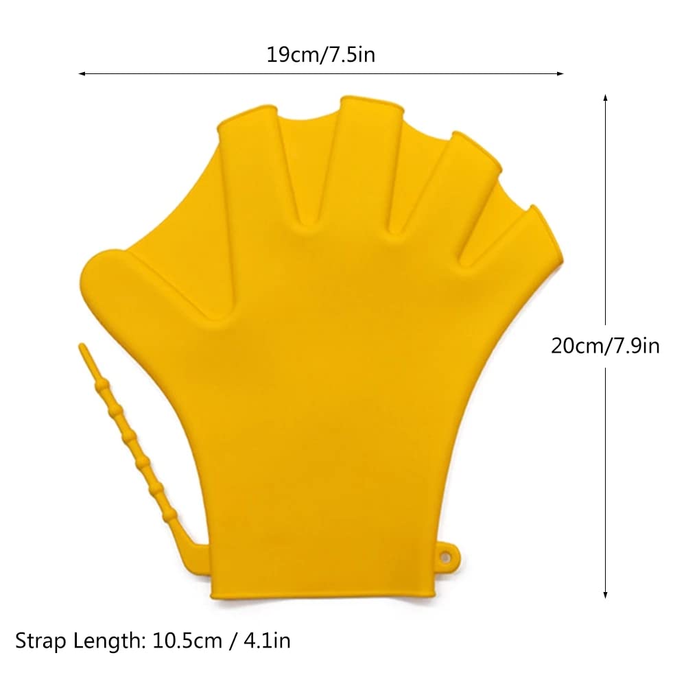 YXSH 1 paire de gants de natation palmés résistants à l'eau en silicone pour la natation, la plongée, l'entraînement - Rose