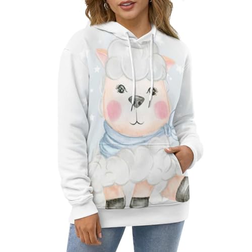 Sweat à capuche mouton adorable UMENG pull unisexe taille S - 5