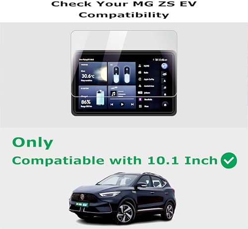 Image of OHAYO Military Strength Screen Protector Compatible with Mg Zs Ev Facelift Strong Protection, Full Screen Edge-to-Edge Cover, Scratch Resistant, Bubble-Free Installation, Ultra HD Clarity,With installation kit