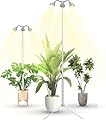 TAURUSY Grow Lights for Indoor Plants Full Spectrum with Detachable Tripod Stand, 10-55 Inches Height Adjustable Aluminum Alloy Indoor Plant Grow Lamp with Auto On/Off Timer Function