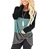 SAMPEEL-Womens-Casual-Tunic-Tops-Twist-Knot-Pullover-Shirts SAMPEEL Womens Fall Tops Casual Tees Shirts Autumn Sweaters Tunics Leggings Black L…
