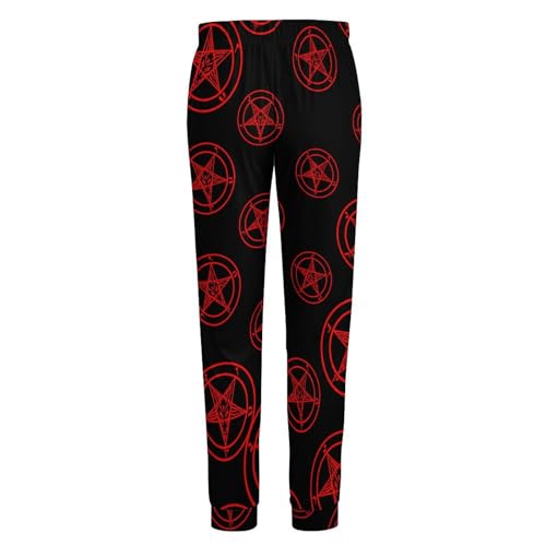 Baphomet Satan Satanic Sabbatic Goat Men's Pajama Pants Soft Lounge Bottoms with Pocket Sleep Pants Loungewear 5