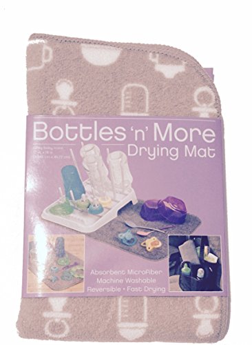 Kitchen Basics 469910 Microfiber Bottles and More Drying Mat, Grey