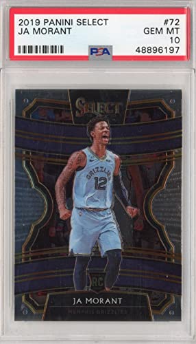Graded 2019-20 Panini Select Ja Morant #72 Concourse Rookie Rc Basketball Card Psa 10 Gem Mint #TOP13
