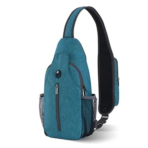 VADOO Sling Backpack with RFID Blocking and Phone Holder on Strap for Men Women Crossbody Chest Bag for Travel Hiking