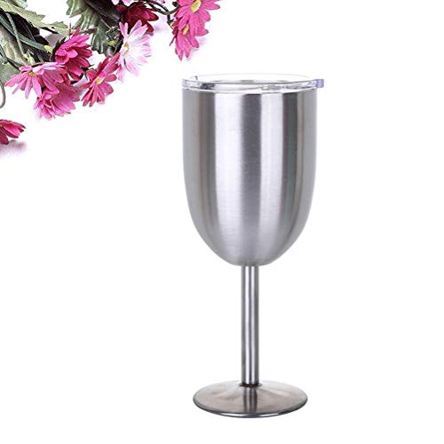 Copos de vinho de aço inoxidável com isolamento térmico de parede dupla, taça de vinho branco e tint