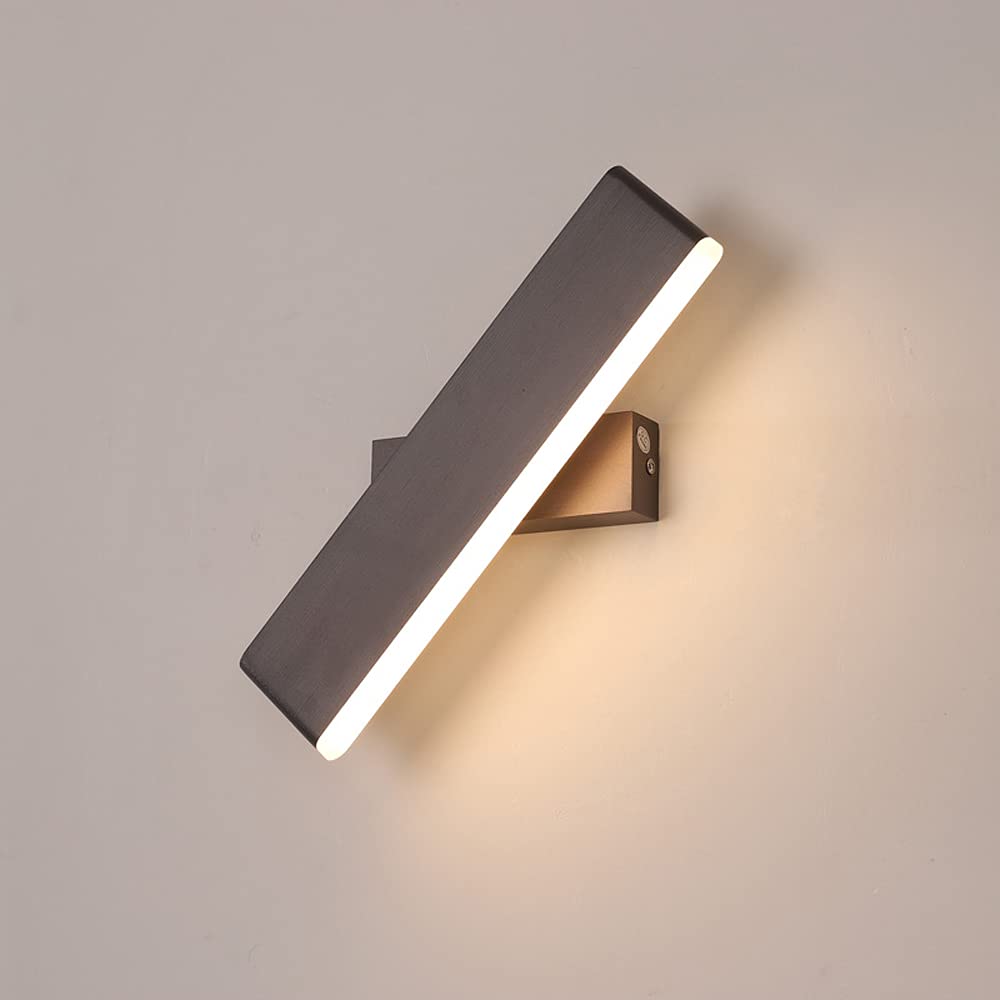 KBUUKYYXouy Wash Wall Wall Lights Fixture Modern Minimalist 6W Wall Light丨360° Rotatable Wall Sconces丨Indoor Wall Lighting Fixtures for Living Room, Bedroom, Hallway, Dining Room(Brown)