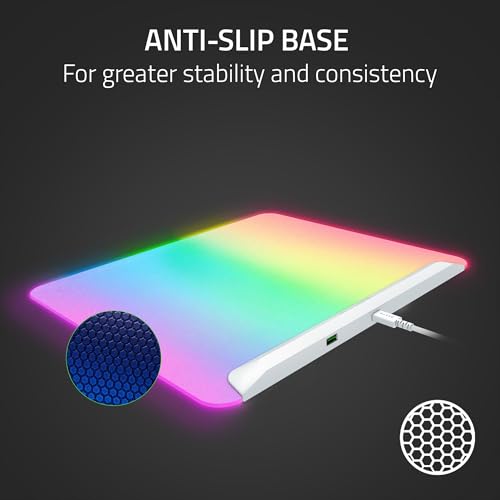 Image of Razer Firefly V2 Pro Fully Illuminated RGB Gaming Mouse Mat: Backlit Design - 15 Zone Chroma Lighting - USB 2.0 Port - Detachable USB Type C Cable - Micro Textured Surface - Anti Slip Base