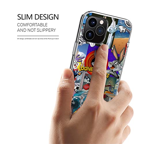 Case Phone Compatible With Samsung Iphone Bugs 13 Bunny 8 Collage Se 2020 7 X Xr 11 12 Pro Max 14 Scratch Waterproof Accessories Transparent #TOP1