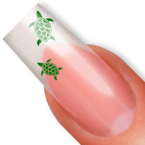SPECIAL SET small - Nailart NAIL TATTOO STICKER - turtle / tortoise - green