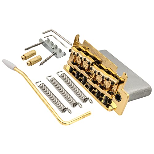 Wilkinson WOV05 54mm (2-1/8 inch) Vintage 2-Point Tremolo Bridge for MIJ/MIK Strat Electric Guitar, Gold