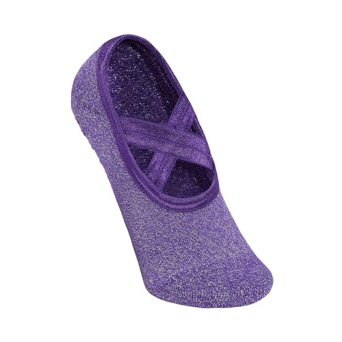 Image of Mint & Oak Pilates Socks with Grips for Women, Ankle Length Non-Slip Yoga Socks, Cotton Ideal For Yoga, Pilates, Gym, Workout, Cute Women's Gift