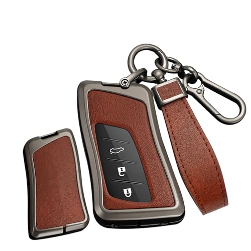 Étui en cuir clé voiture intelligente Lexus UX ES RX | Finition Premium 3 Boutons B