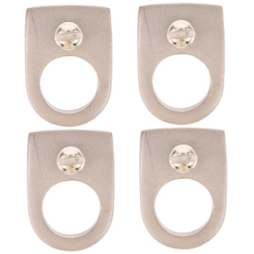 HONMEET 4pcs Stainless Steel Ring for Adults No Rubber Band Frameless Finger Catapult Outdoor Supplies