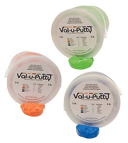 Val-u-Putty Exercise Putty - Orange, Lime, Blueberry - 5 LB Each - Bundle