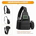 HUNTVP Taktisch Brusttasche Military Schultertasche Tactical Chest Sling Pack MOLLE Armee Crossbody Bag Militärisch Umhängetasche Mini Single Strap Rucksack für Reisen Wandern Camping,Typ-1 Schwarz