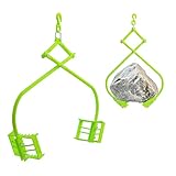 36in Rock Tongs Heavy Duty Steel Lifting Tool 2 Serrated Claw Rock Grabbing Tongs, 1500lb Capacity Log Tongs for Tractor/Truck/Skidder - 36