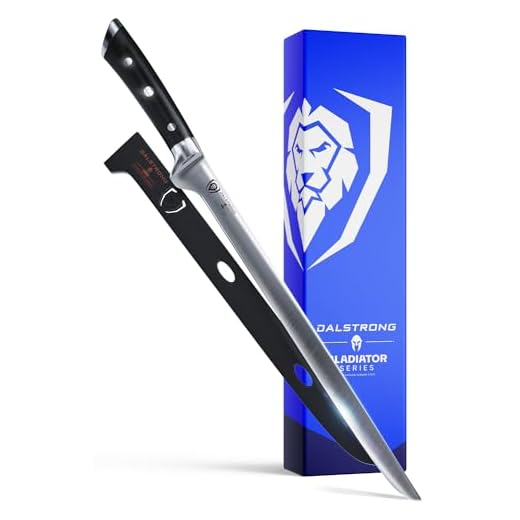 DALSTRONG - Spanish Style Meat & Ham Slicer - Gladiator Series - German HC Steel - 12" w/Sheath