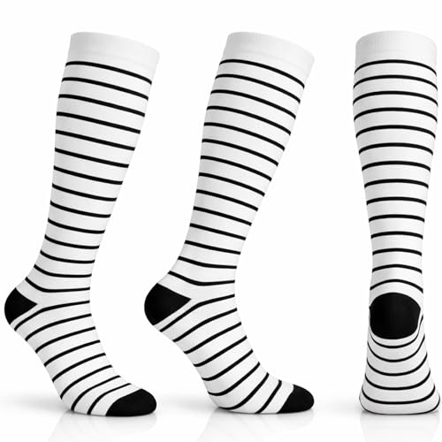 Image of Diamond Star 6 Pairs Compression Socks for Men & Women, Knee High Socks