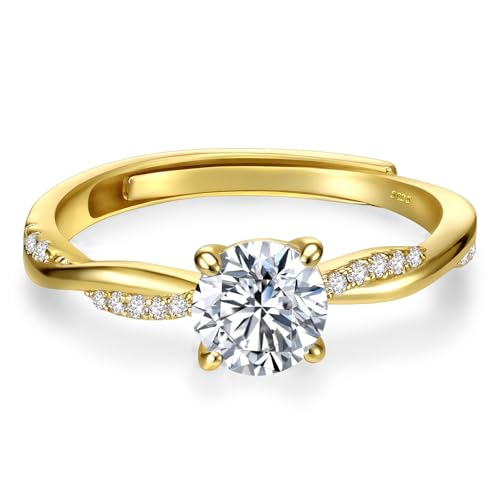 Silber Ringe für Frauen, Verlobungsring Damen Gold Eheringe Ring Frauen Fingerring Verstellbar Damenring Promise Eheringe Silberring für Freundin Frau Momür Schmuck Silber Ringe für Frauen, Verlobungsring Damen Gold Eheringe Ring Frauen Fingerring Verstellbar Damenring Promise Eheringe Silberring für Freundin Frau Momür Schmuck