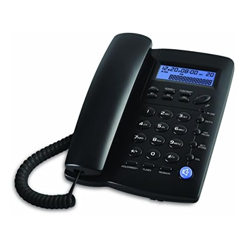 Ornin Y043 Corded Telephone with Speaker, Display, Basic Calculater and Caller ID(Black) Cover
