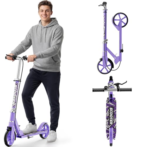 Trottinette adulte charge 240 LBS roues 8 po, Violet