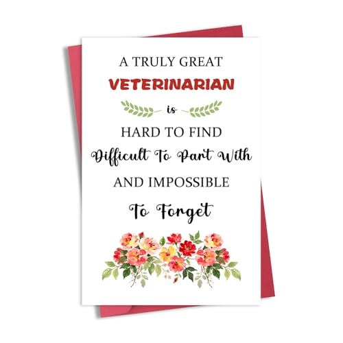 Veterinarian Appreciation Gifts for Women Men Vet Thank You Card