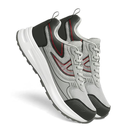 Image of BRUTON Men's Running Shoes | Lightweight & Stylish Sports Shoes for Men | Comfortable Walking Jogging Gym Shoes | Breathable Lace-Up Training Footwear