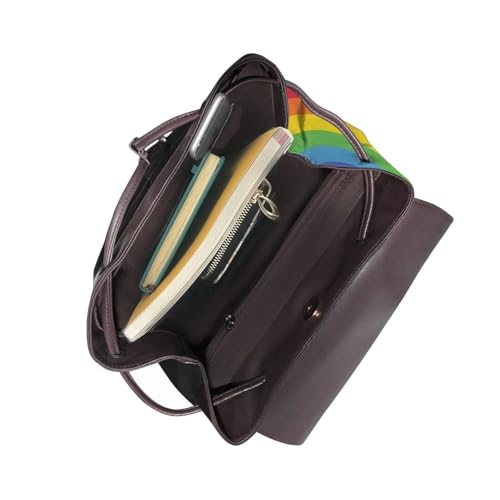 Love Is Love LGBT Gay Pride Rainbow Microfiber PU Leather Backpack Lightweight Daypack Bag for Travel Business Commute Gym4