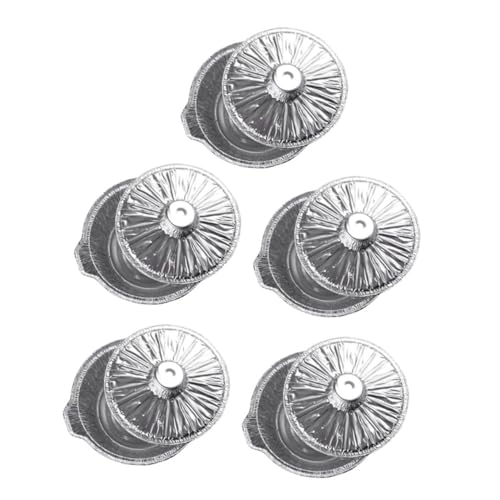 UPKOCH 5pcs Round Tin Foil Pots Lid Portable Grill Pans Compact Grill Pot Multi-function Food Containers Aluminum Pans Round