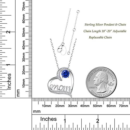 Dorella Birthday Gifts for Women 925 Sterling Silver Mom Necklace for Mom Wife September Birthstones Necklace Blue Sapphire Pink Tourmaline and More Stones Jewelry for Her4