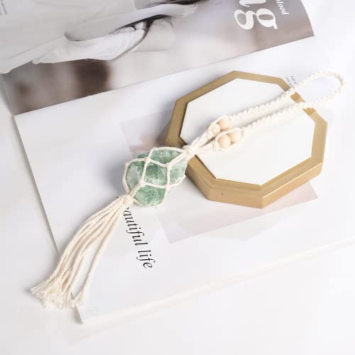 Vnvetyto Green Fluorite Healing Crystals Feng Shui Hanging Ornament Car Ornament Meditation Hanging Ornament Window Ornament For Home Decor #TOP1