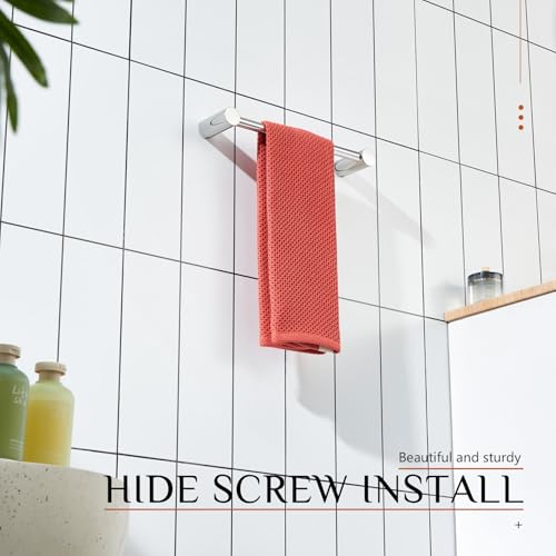 Image of KOKOSIRI Towel Bar for Bathroom Wall Chrome 12-Inch Hand Towel Holder Bathroom Hardware Accessories Wall Mount Polished Stainless Steel, B4007CH-L12