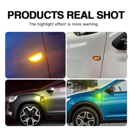 Luz led repetición señal giro OEM 261601801R para Sandero Stepway intermitentes dinámicos 2 uds 3