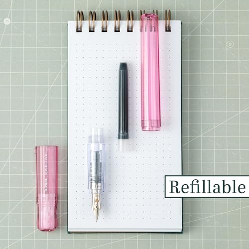 Image of PILOT Kakuno Fountain Pen, Pink Barrel, Fine Nib