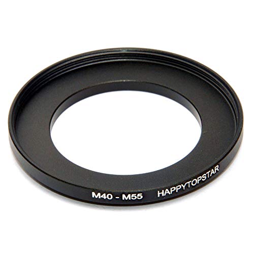 Anillo Adaptador Metálico M40 a M55 Macho a Hembra, de 40 mm a 55 mm, Paso hacia Arriba para Filtro de Lente