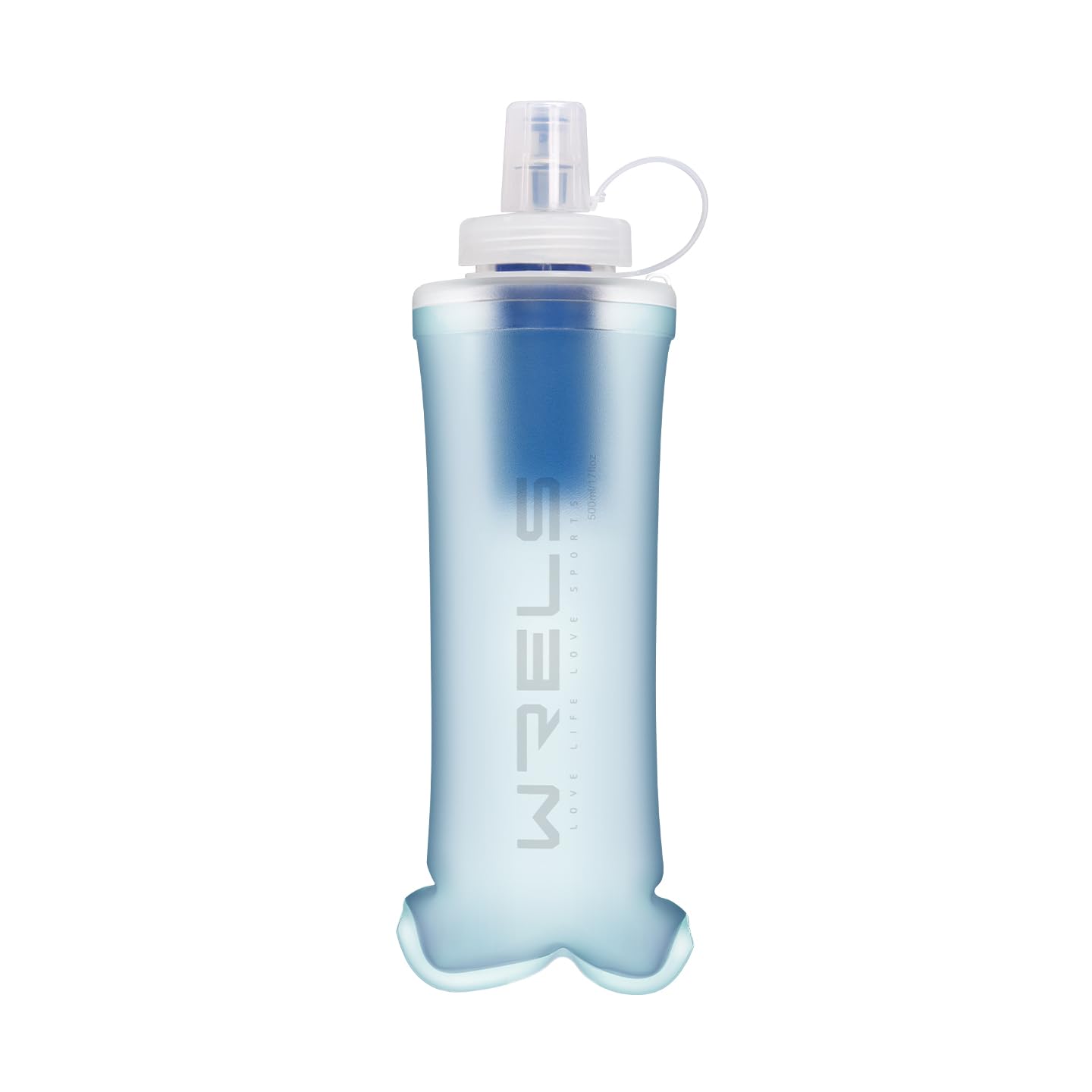 WRELS Collapsible Water Filter Bottle,500ml Ultralight Soft Flask with Filter for Camping, Hiking,Backpacking,Trail Running
