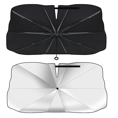 Sonnenschutz Auto Frontscheibe Upgrade Windschutzscheibe Sonnenschutz Sonnenschirm Auto Sonnenschutz Frontscheibe Innen Faltbare UV-Schutz für die Meisten Autos 140×79cm