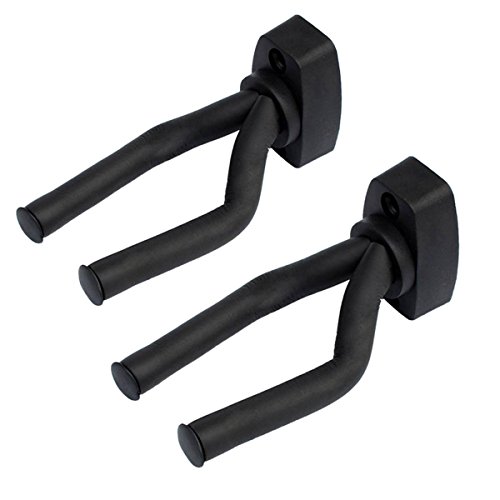 2 piezas Instrumentos Musicales Soporte de pared guitarra soporte de suspension Holder - TIANOR Soporte de Gancho para Colgar Guitarra, Guitar Hanger Hook Holder Wall Mount Display