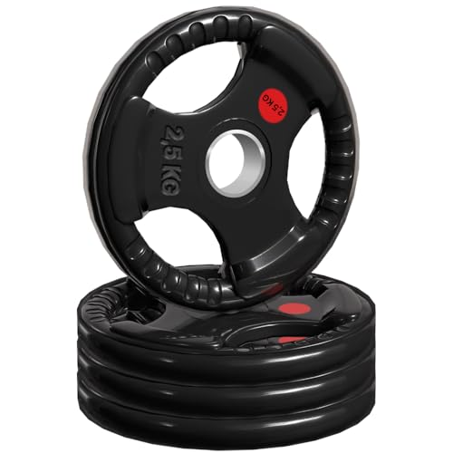 ManiBoom Discos Pesas Hierro ENGOMADO 30mm y 50mm Olimpica con