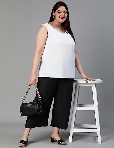 Image of oxolloxo Women Plus Size Sleevless Round Neck Top